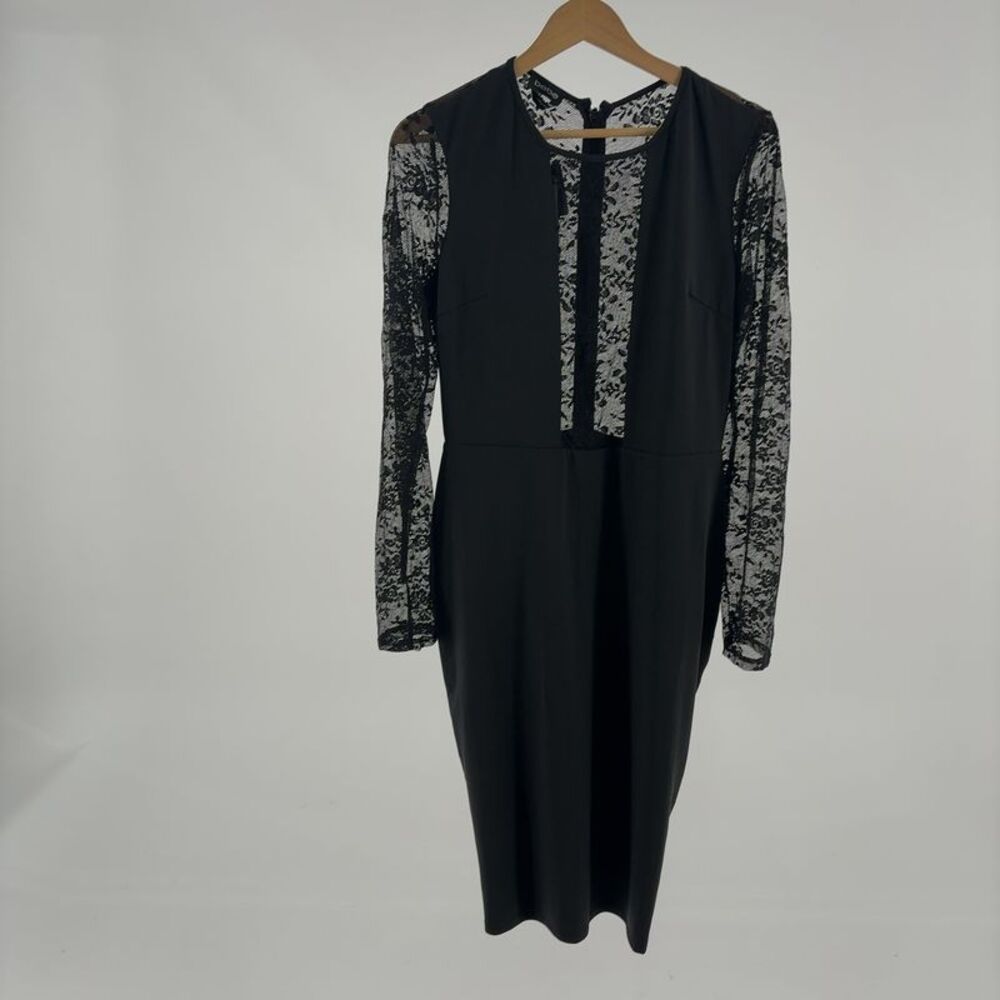 bebe Lace Inset Midi Dress